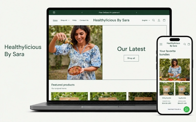 Sobremesa by Sara Assi: Thyme Mix and Kammouneh Jnoubiye Shopify Development in Lebanon